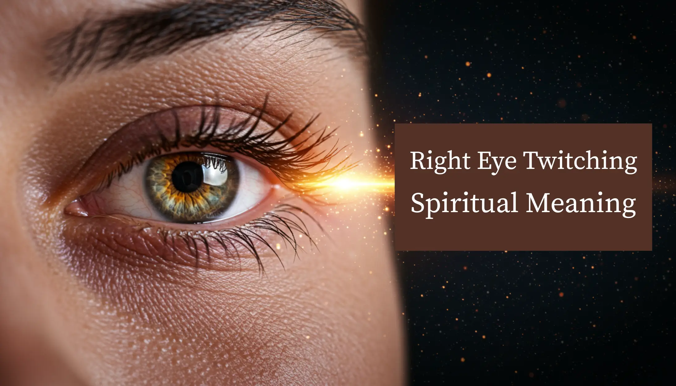 Right eye twitching spiritual meanings