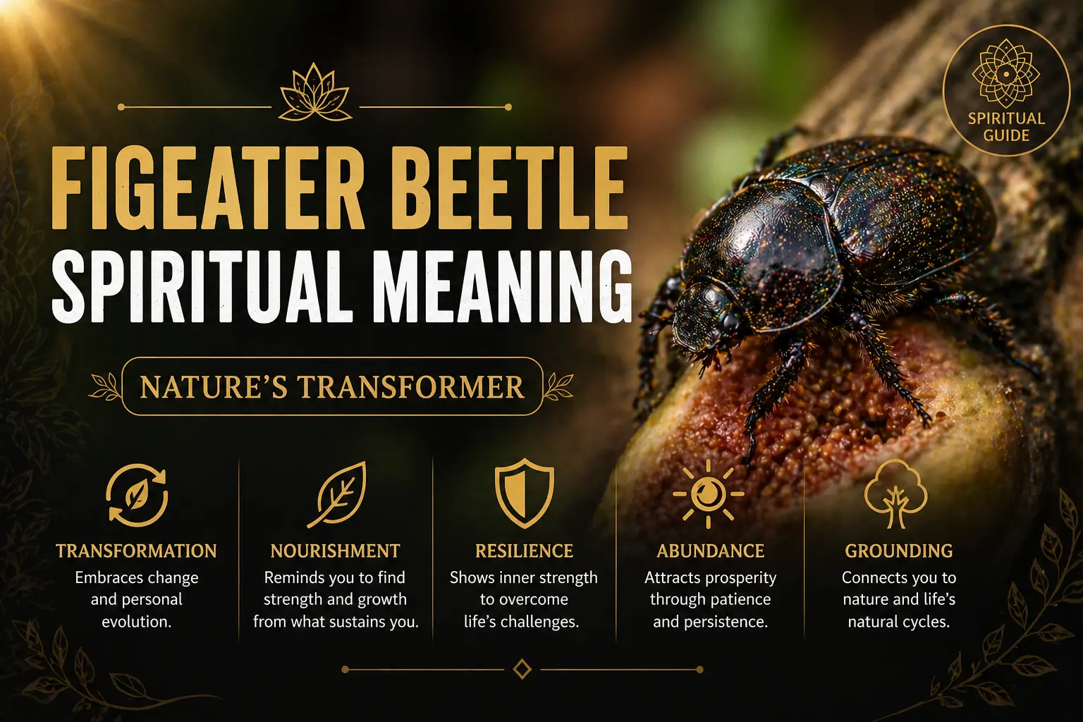 What is the Spiritual Meaning of Figeater Beetle