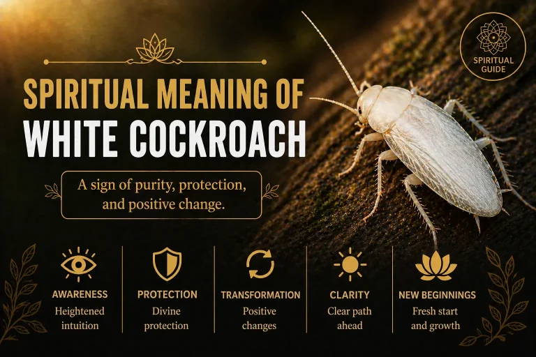 spiritual meaning of white cockroach