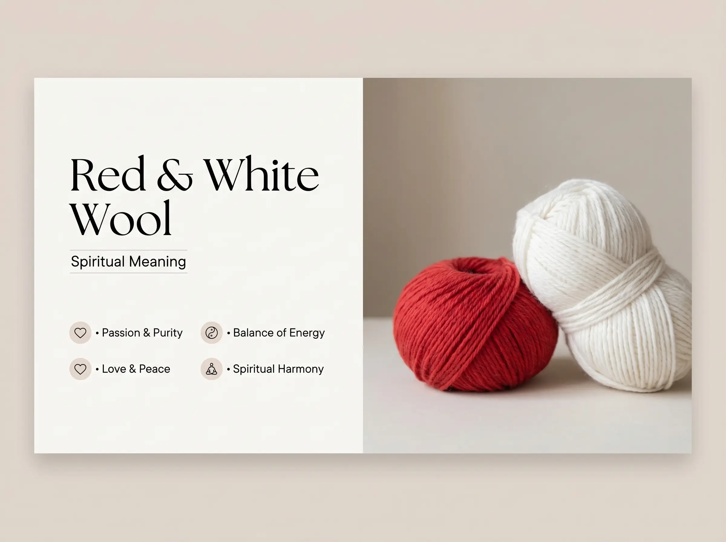 What Does Red and White Wool Symbolize Spiritually